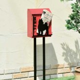 郵便ポスト 壁掛け シルエットポスト ドッグ 犬 郵便受け 新聞受け おしゃれ デザインポスト アンティーク調 南京錠付き エクステリア 玄関 庭 ガーデニング SI-1505 セトクラフト