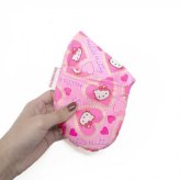 サンリオ ハローキティ ネックピロー ミニ ピンク ラメハート柄 空気式 携帯枕 トラベルピロー キッズ 子供用 旅行用品 飛行機 新幹線 車内 快適グッズ サンリオ正規ライセンス品