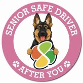 カーサイン 高齢者マーク SENIOR SAFE DRIVER シェパード マグネット 強力 直径13cm 肉球 日本製 車 ステッカー