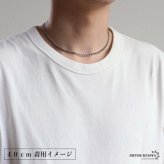 シルバー925 喜平ネックレス チェーンネックレス 幅4mm 長さ4サイズ シルバーネックレス アンティーク 細身 シンプル 重厚感 普段使い 中折れ メンズ 男性 金属アレルギー対応