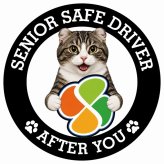 カーサイン 高齢者マーク SENIOR SAFE DRIVER キンカロー ステッカー シール 直径13cm 肉球 日本製 車