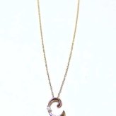 イニシャル ネックレス K18 ゴールド ダイヤモンド 0.01ct 一粒 ダイヤネックレス ペンダント レディース ジュエリー アクセサリー アルファベット C 18金 誕生日 プレゼント ギフト
