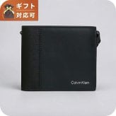 カルバンクライン CALVIN KLEIN REFINED MIX BILLFOLD WITH COIN 二つ折り財布 二折財布 lv04d1304g-ub1 メンズ BLACK