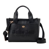 ハンドバッグ Jolie Joli ジョリージョリ トートバッグ レディース 本革 牛革 レザー 2WAY ショルダーバッグ 斜めがけ 小さめ きれいめ 上品 高級 ファスナー付き 通勤 お出かけ フォーマル カジュアル 経年変化 黒 ブラック トープ シルバー 大人 おしゃれ 肩掛け 手提げ 鞄