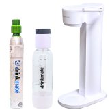 Drinkmate 641　家庭用炭酸飲料メーカー　スターターキット　電気不要　手動タイプ　ブラック／ホワイト　ガスシリンダー60L付　屋内外使用OK　新生活　ホームパーティに。国内モデル　※商品詳細を選択