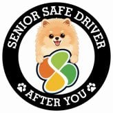 カーサイン 高齢者マーク SENIOR SAFE DRIVER ポメキー ステッカー シール 直径13cm 肉球 日本製 車