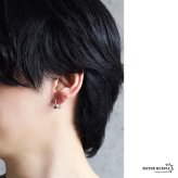 ステンレス 釘ピアス フープピアス ユニークピアス 道具 シルバー 燻し 個性的 シンプル 二重 プチプラ 片耳1点 つけっぱなしok メンズ 男性 金属アレルギー対応 イヤリング