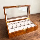 正規品 ロイヤルハウゼン 腕時計 収納ケース 12本 鍵付き 時計ケース ウォッチケース コレクションケース 木目調 ブラウン メンズ レディース Royal hausen 成人 卒業 入学