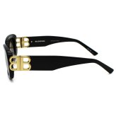 バレンシアガ BALENCIAGA サングラス アジアンフィット UVカット アイウェア スクエア BB0310SK-001 メンズ レディース ユニセックス ブラック+グレー 国内正規品