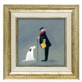 ジェニファー ヴェルニー ＝ フランクス ノット ベギング JV-04508 アートフレーム アート 絵画 犬 紳士 ドッグ 人物画 イギリス