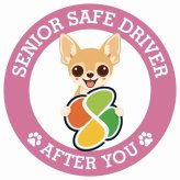 カーサイン 高齢者マーク SENIOR SAFE DRIVER チワワ ステッカー シール 直径13cm 肉球 日本製 車