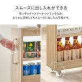 ラック 隙間収納ワゴン ロータイプ 幅12×高さ85cm 可動 キャスター付 木製 スリム ワゴン マルチ キッチン リビング コンパクト 収納スペース 両側 オープンタイプ 落下防止 ワゴン収納 食 新生活