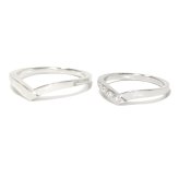 pt900 プラチナV字リング【刻印無料】結婚指輪 マリッジリング V字型 プラチナ900 ダイヤモンド 天然石 4月 誕生石 ハンドメイド 手作り 結婚 結婚式 マリッジ ペアリング メンズ レディース ペア 誕生日 プレゼント ギフト包装 彫金 箱入り Grand Galleria グランドガレリア