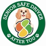 カーサイン 高齢者マーク SENIOR SAFE DRIVER アメリカンコッカースパニエル マグネット 強力 直径13cm 肉球 日本製 車 ステッカー