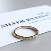 ステンレス スタッズリング 細身 カットリング ゴールドリング 指輪 シンプル キラキラ お洒落 ピンキー 細め ワンポイント プチプラ レディース 女性 金属アレルギー対応