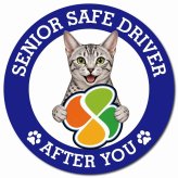 カーサイン 高齢者マーク SENIOR SAFE DRIVER エジプシャンマウ マグネット 強力 直径13cm 肉球 日本製 車 ステッカー