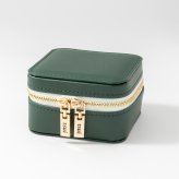ジュエリー ポーチ グリーン（スクエア）アクセサリーボックス BOX 保管箱 ケース プレゼント Green 収納