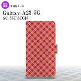 Galaxy A23 GalaxyA23 手帳型スマホケース カバー バイアスチェック 赤 2022年 10月発売 nk-004s-a23-dr431