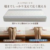 マットレス ポケットコイル 高密度 シングル セミダブル ダブル レギュラー 横向き寝 寝返り 横寝 腰痛 エッジサポート 厚さ20cm スプリング ポケットイルマットレス 体圧分散 快眠 寝心地 横向き寝の方に 超高密度 ポケットコイルマットレス 寝具