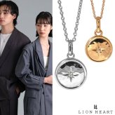 ライオンハート ツチメ コイン ペアネックレス サージカルステンレス ダイヤモンド ブランド カップル 記念日 LION HEART