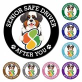 カーサイン 高齢者マーク SENIOR SAFE DRIVER セントバーナード マグネット 強力 直径13cm 肉球 日本製 車 ステッカー