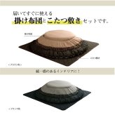 こたつ布団 掛敷セット 円形 セット しじら織り 約205cm丸 モダン ポリエステル 綿 ウレタン こたつ掛布団 こたつふとん コタツ掛け布団 コタツ掛布団 こたつ用品 冬用 冬物 寝具 寝室用品 インテリア ウレタンフォーム 綿100% やわらか