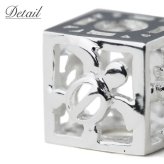 ハワイアンジュエリー ネックレス ホヌ ネックレス ホヌ 透かし キューブ シルバー925 シンプル お守りモチーフ ギフトラッピング可能 チェーン 長さ選べる メンズ レディース 誕生日 プレゼント ハロウィン 【品番：CG-SP36101】