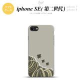 iPhoneSE 2 第二世代 iPhone8&iPhone7 共用 スマホケース 背面カバー ソフトケース 波鳥 グレー おしゃれ かわいい かっこいい メンズ レディース nk-ise2-tp1734