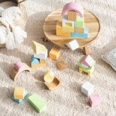 積み木 SOUNDブロックス Large シャーベットカラー | 誕生日プレゼント   1歳 1歳半 2歳 女の子 男の子 名入れ 誕生日 プレゼント おもちゃ 木のおもちゃ 木製玩具 木製 知育玩具 誕生日 クリスマス プレゼント 入園祝い ギフト ベビーギフト エデュテ