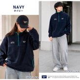 Reebok リーボック フリース プルオーバー メンズ レディース トレーナー 長袖  裏起毛 ハーフジップ 軽量 ワンポイントロゴ 刺繍   ブランド ゆったり ユニセックス 春 秋 冬 M L LL 黒 白 紺 2026fw karlas