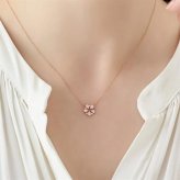 【無料ラッピング】  ヨンドシー 4℃ EAU DOUCE Spring Collection K18ピンクゴールド ネックレス ローズクォーツ ブランド 正規品 新品 ギフト プレゼント 人気 おすすめ 誕生日 記念日 クリスマス 送料無料