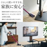 WALLインテリアテレビスタンドV5 ハイタイプ 32～80v対応 大型テレビ対応 背面収納 コード収納 自立型 キャスター付き テレビ台 テレビスタンド TVスタンド ホワイト ブラック ウォールナット 震度7耐震試験済 新生活