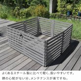 ガーデン エクステリア 折り畳めるウッドフェンス ゲート付サークルセット（横ボーダー） WF-142YKGS ウッドフェンス ウッド 木製 フェンス おしゃれ ゲート 扉 サークル 柵 屋外 庭 目隠し 防犯 門扉 ペット 新生活