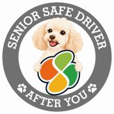 カーサイン 高齢者マーク SENIOR SAFE DRIVER ミディアムプードル ステッカー シール 直径13cm 肉球 日本製 車