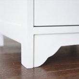 ラック プリンセス カウンター キャビネット 38cm ロココ かわいい 姫系 収納 チェスト 引き出し アンティーク 調 ヨーロピアン フレンチスタイル 白家具 リボン ラタン カゴ付き 一人暮らし 新生活
