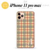 iPhone11ProMax iPhone11pro max スマホケース ソフトケース チェック B ベージュ 赤 +アルファベット メンズ レディース nk-i11pm-tp446i