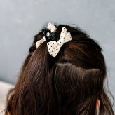 バンスクリップ リボン 小さめ 通販 Rora プチドット ヘアアクセサリー 髪飾り ヘアアレンジ かわいい ドット柄 キッズ 子供用 女の子 ママ 姉妹 リンクコーデ お揃い 上品 カジュアル フォーマル 入学式 卒園式 キッズファッション