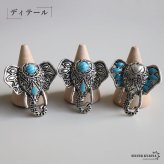 6点セット リング 指輪 セットリング インディアンリング ターコイズリング ボヘミアンリング シルバー 水色 個性的 象 アロー 矢 ネイティブアメリカン レディース 女性