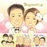 結婚式のギフトに、贈った後の反応までうれしい似顔絵です。初めての似顔絵注文でも安心です。 贈り物 ウェルカムボード 似顔絵 手描き 名入れ プレゼント ギフト 結婚式 ブライダル 婚礼 記念 ウェディング カップル 両親 新郎 新婦 修正無料 下書き確認 名入れ 親孝行 似てる そっくり かわいい ウェディング 結婚式 思い出 一生もの メモリアル 感動 大量注文 バレンタインデー 感謝 百寿祝い