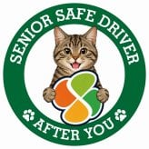 カーサイン 高齢者マーク SENIOR SAFE DRIVER キジトラ ステッカー シール 直径13cm 肉球 日本製 車