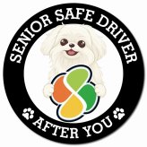 カーサイン 高齢者マーク SENIOR SAFE DRIVER マルペキ マグネット 強力 直径13cm 肉球 日本製 車 ステッカー