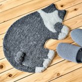 ニャンタマ マット 猫 フロアマット タフトマット 玄関マット インテリア雑貨 バスマット かわいい 室内用 子供部屋 ラグ ねこ 猫 ネコ 猫好き 猫雑貨 猫グッズ おしゃれ ねこ好き プレゼント ギフト 贈り物 足元マット ふわふわ 敷物