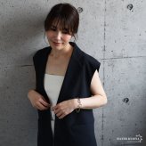 ステンレス お洒落さん マンテルブレスレット 切り返し チェーンブレスレット コンビカラー ゴールド 18KGP デザイン メタル アシンメトリー 大ぶり 小豆 リンク レディース 女性 金属アレルギー対応