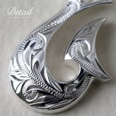 ハワイアンジュエリー ネックレス フィッシュフック モアナ ネックレス 刻印 無料 誕生石入れ可 ボリューム 厚み シンプル シルバー925 ギフトラッピング可能 チェーン 長さ選べる プレゼント ハロウィン 【品番：CG-SP2960】