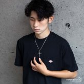 ステンレス クロスネックレス ダブル喜平 メンズ 十字架 ペンダント シルバーカラー オープンワーク 立体 ねじれ モチーフ ロングトップ 男性用 アクセサリー 首飾り カジュアル ストリート ロック 存在感 ユニセックス