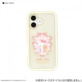 iPhone16 ケース ハローキティ プランプフレーム ハイブリッド カバー サンリオ キティちゃん キャラクター 耐衝撃 スマホケース クリア マット加工 ストラップホール付き サンリオ正規ライセンス品