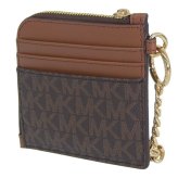 マイケルコース MICHAEL KORS カードケース コインケース 小銭入れ アウトレット JET SET TRAVEL MD ZA WALLET 35S6GTVC6B BROWN ブラウン