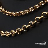 ゴールド ロールチェーンネックレス ステンレスチェーン 金 gold Roll Chain 幅 長さ 太め 細め 切れにくい 錆びにくい 剥がれにくい チェーンの種類 父の日