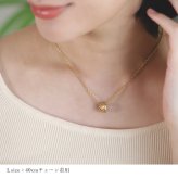 金属アレルギー対応 ペアネックレス ハワイアンジュエリー 純チタン ゴールドカラー ペアネックレス 誕生石 カットアウトチューブ Lサイズ チェーン 長さ選べる イオンプレーティング カップル プレゼント 【品番：CG-TIP402L-RYP】