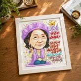 米寿祝い 88歳 プレゼント 手描き 手書き 似顔絵 名入れ 送料無料｜父 母 祖父 祖母 両親 誕生日 記念品 オーダーメイド 世界に一つ サプライズ 長寿祝い 八十八歳 ギフト